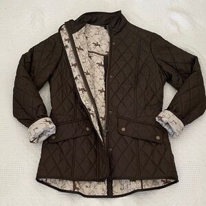 Barbour Brown Quilted Utility Jacket